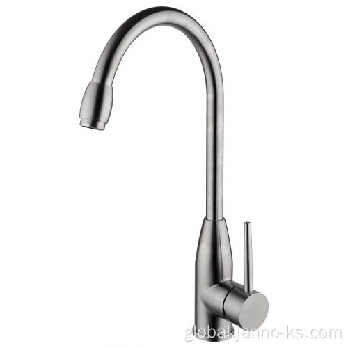 Single Kitchen Faucet Tap Stainless Steel Household Sink Faucet Mixer Supplier